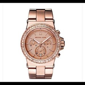 Michael Kors Baguette-Bezel Watch rose gold MK5412